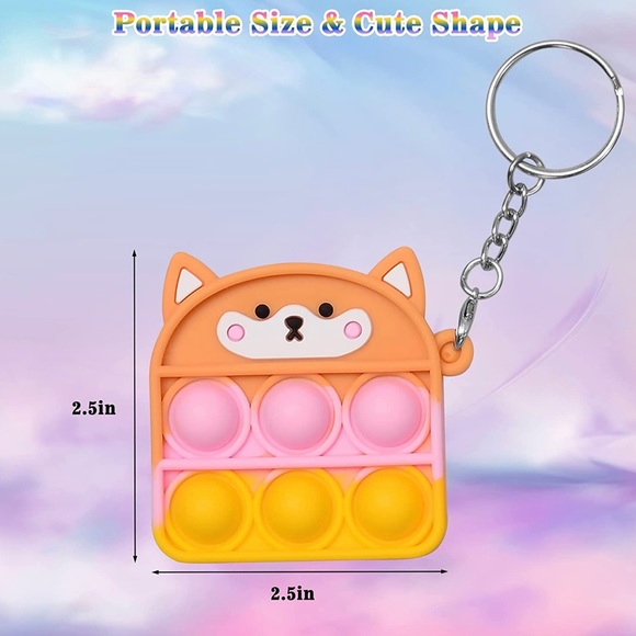 Fidget Toy Pop its Keychain Bubble Wrap Adult Toys Mini Pop Kids Toys Minnie New - Picture 2 of 4